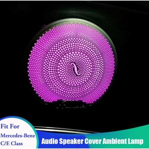 3/64 Colors Audio Speaker Cover Ambient Lamp For Mercedes Benz C-class GLC E-class Light-emitting Horn Cover Synchronous