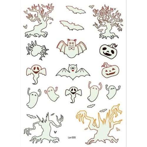 300sets Party Decoration Luminous Temporary Tattoo Stickers Christmas Carnival Party New Year Decor Christmas Decoration