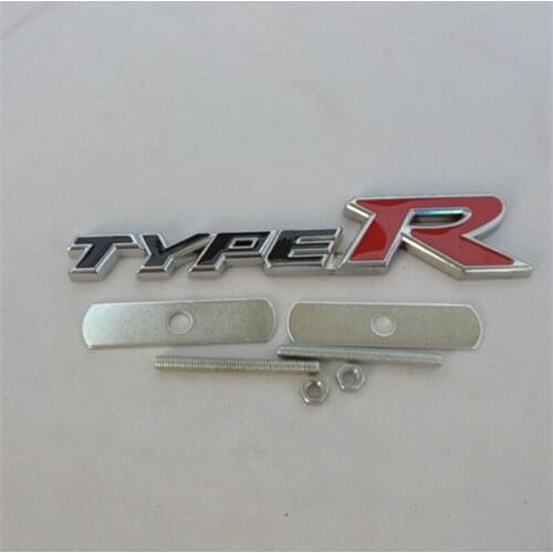 3D new TYPE R TYPER Chrome Emblem Trunk Badge Sticker Logo 2016 new