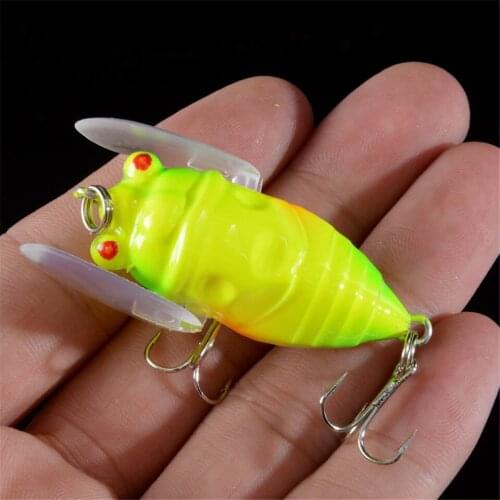 45mm/5g Artificial High Quality Insect Plastic Fishing Lure Freshwater Anti-Corrosion Bionic Insect Fishing Lure Hard Bait