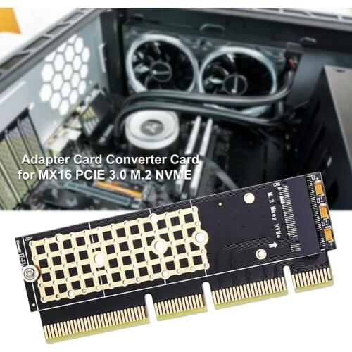 1pcs M.2 NVMe Adapter SSD To PCIe Card M2 Key M Driver With Silicone Cooling Pad Hard Drive Adapter Support PCIe X4x8x16 Slot