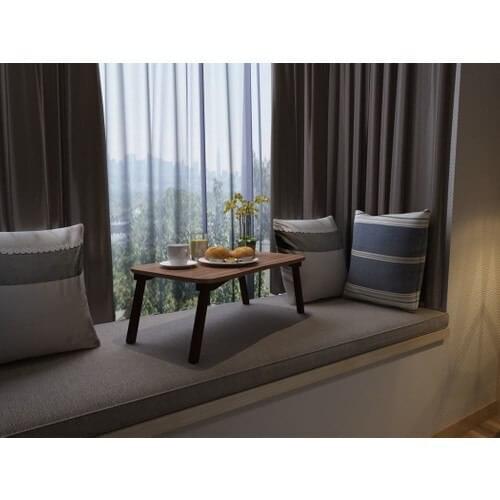 Falez Furniture Accessory Laptop Coffee Table Working Breakfast Table Walnut