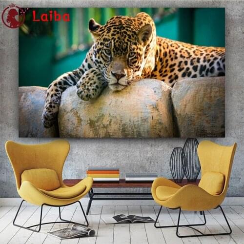 DIY Diamond Painting Modern animal art, leopard Diamond Mosaic Full Drill Square Embroidery Cross Stitch Handmade Hobby