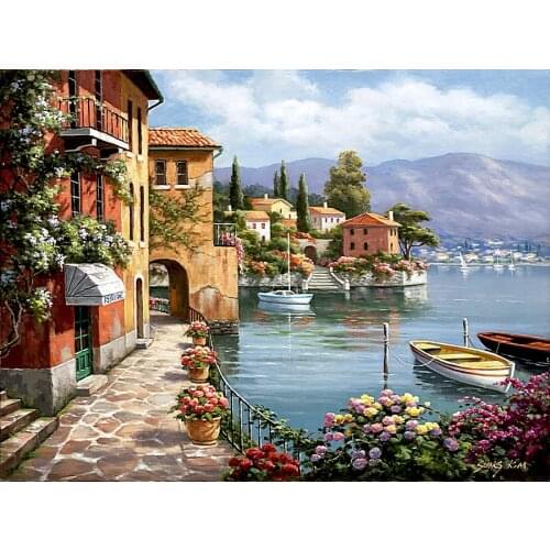 Frameless painting by numbers wall decor diy picture oil painting on canvas for home decor 4050 habor
