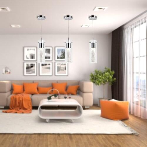 CE ETL Hot Sale 1 Light Round Art Deco Chrome French Empire Glass Clear Crystal Classic Pendant Lamp for Dining Room Lighting