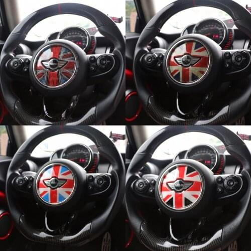 Steering Wheel Center Sticker Decal Decoration for BMW MINI Cooper JCW F54 F55 F56 F60 New Countryman Car Styling