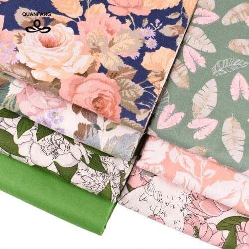 Flower Series ,Twill Cotton Fabric For Sewing DIY Quilting Baby, Children Sheet Pillow Cushion,Toys,50x160cm OR 100X160cm/Piece