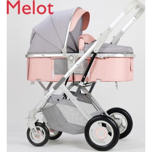 Baby Stroller Can Sit and Lie Folding Shock Absorption Two-Way Baby Stroller Stroller