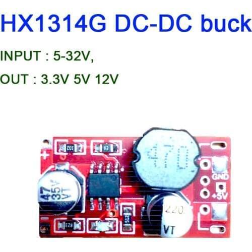 HX1314G DC-DC buck Converter 5-32V 12V 15V 19V 24V TO 3.3V 5V 12V 3A Voltage Regulator Power Module