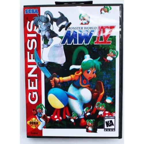 MW IV Game Cartridge 16 bit MD Game Card With Retail Box For Sega Mega Drive For Genesis