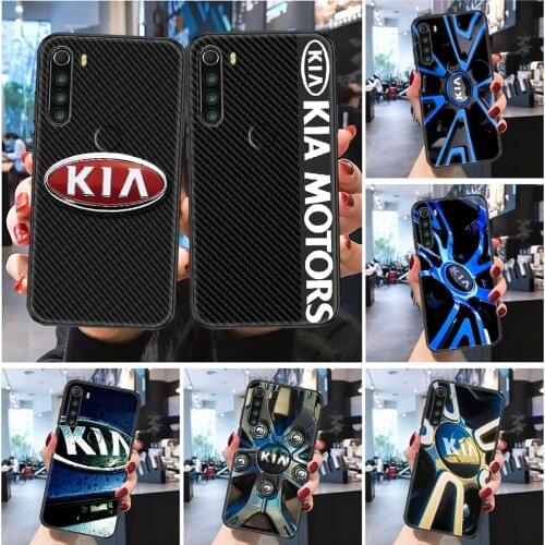 KIA Logo car rim Phone case For Xiaomi Redmi Note 7 7A 8 8T 9 9A 9S 10 K30 Pro Ultra Frosted black silicone shell pretty Etui