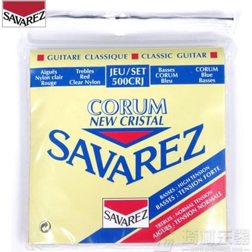 Savarez Classical Cristal Corum Standard/High Tension Set, .028 - .043 Classical Guitar String 500CRJ