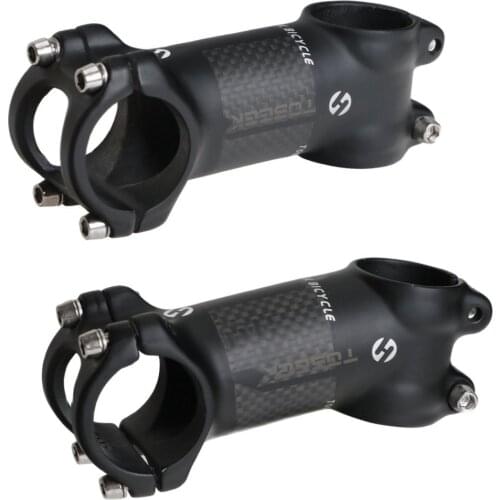 TOSEEK MTB Bike Stem 31.8mm Bicycle Handlebar Stem 60/70/80/90/100/110/120mm Riser 6/17 Degree For Mountain Road BMX Bike Parts