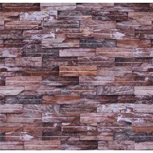 Culture Stone 3D Brick Wallpaper Waterproof Wall Background for Living Room PVC Vinyl Wall Paper Roll Stereoscopic Look 10M