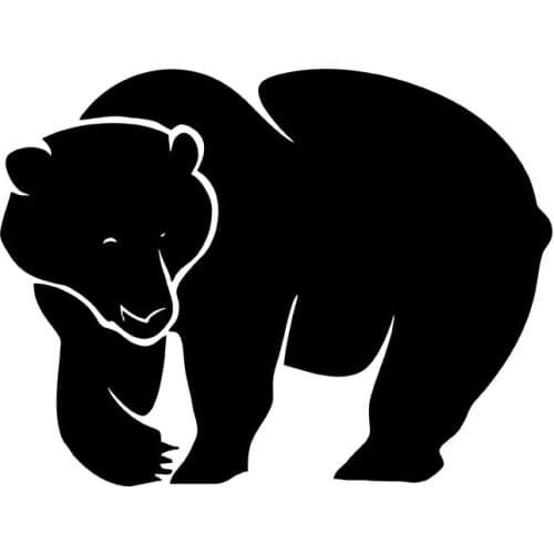 MIGNATIS - Scary Bear Facing Its Prey While Walking Mural Art Decal For Car Window Loptop Decoration Vinyl Stickers Waterproof S