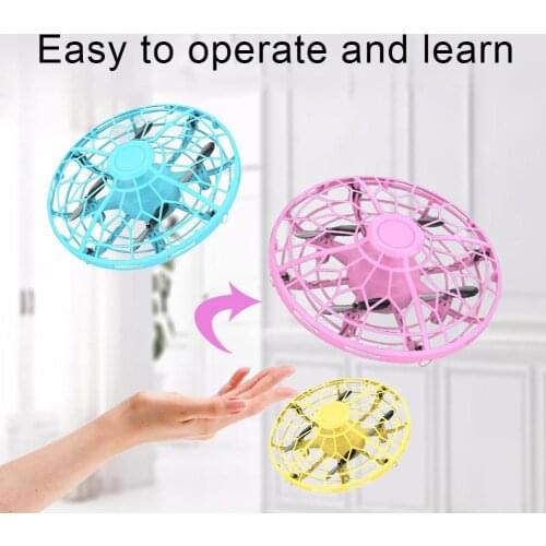 4-Axis Mini Drone UFO Infrared Sensing Hand Control Flying Aircraft Kids Intelligent Education Toy