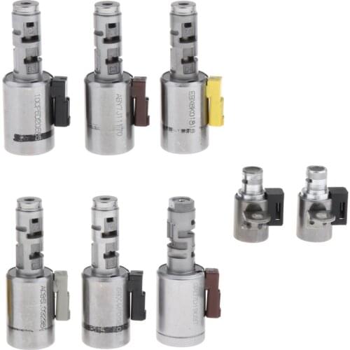 8x Car Transmission Solenoid Repair Parts Kit Fit for Beatles 03-10 1.8L 1.9L 2.0L 2.5L 6-Speed FWD