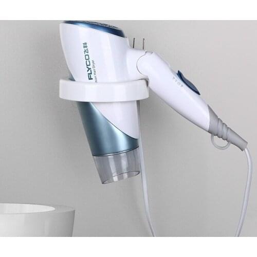 High Quality ABS Wall-mounted Hair Dryer Holder Bathroom Shelf Storage Nail Free Salon Styling Storage Straighteners Organizer