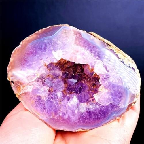 New!!!Natural Amethyst Crystal In Agate Cave Specimen Home Furnishing Decoration Stone Reiki Healing