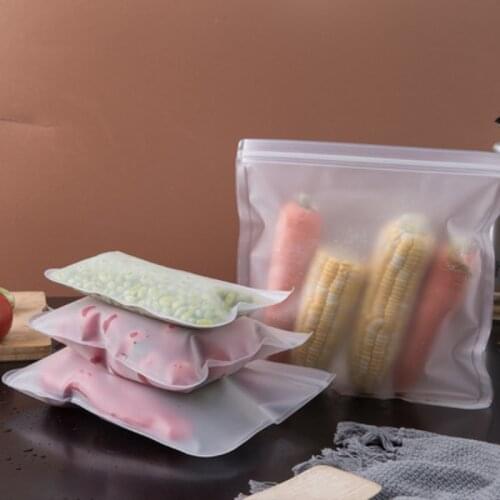 Silicone Food Storage Containers Leak-proof Containers Reusable Standalone Zipper Airtight Bags Food Preservation Bags
