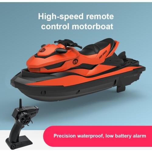 M5 Mini High-Speed Remote Control Boat 2.4G 50 Meters Remote Control Distance Summer Waterproof Electric Motor RC Boat TSLM1