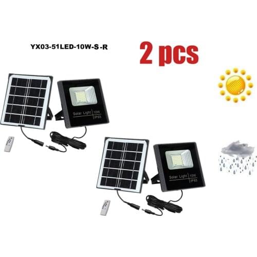 2pcs 51leds Solar Powered lamp smart on at night Night light Outdoor Waterproof For Garden Patio Yard Emergency Security wall li