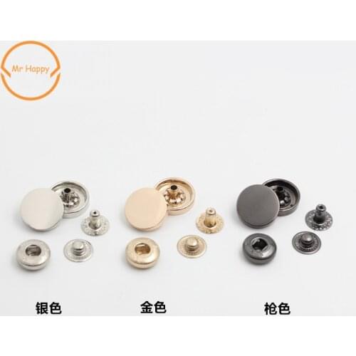 HIGH QUALITY 10set/Pack Metal Press Studs Sewing Button Snap Fasteners Sewing Leather Craft Clothes Bags