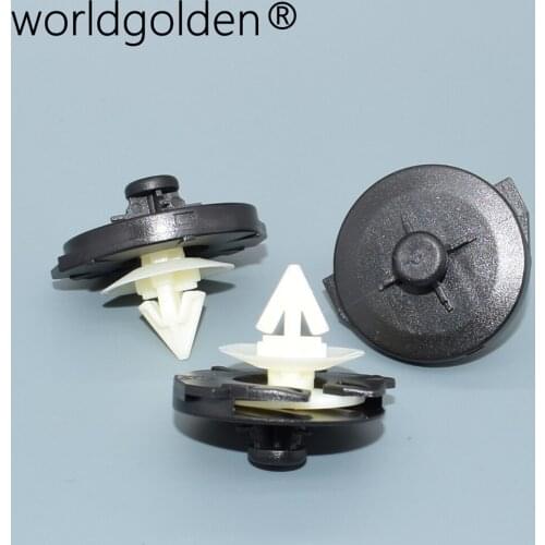 Worldgolden 100pcs auto fasteners Interior Door Card Panel Trim Clips For VW Polo 6N1 6N2 Plastic 6N0868243A