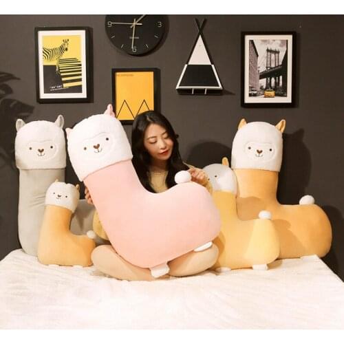Big Size 45-80cm Japanese Alpacasso Soft Pillow Kawaii Sheep Alpaca Plush Toys Lovely Stuffed Animals Toy Kids Birthday Gifts