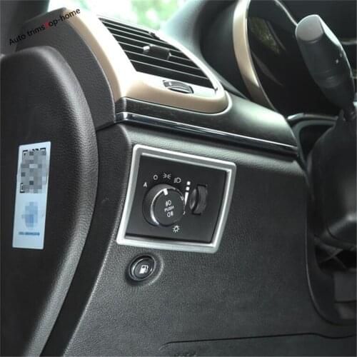 Yimaautotrims Colorful Interior Fit For Jeep Grand Cherokee 2011 - 2019 Front Headlights Lamps Switch Button Frame Cover Trim