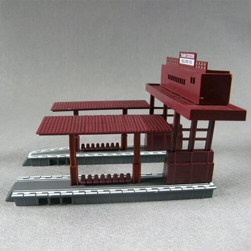 ZT003 1 set Model Train Station Platform Two-sides Railroad Layout HO Scale Plastic Train Accessories Scenery Model Materials