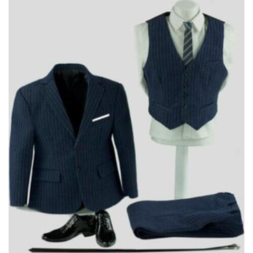1/6 ratio of various styles of mens formal suits, a full set of decorative slim suits suitable for 12" male body matching