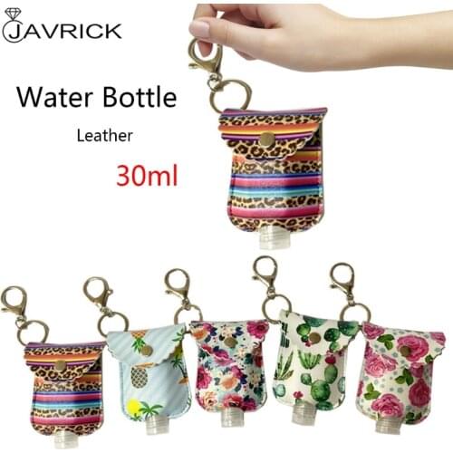 1 Set 30ml Refillable Bottles Travel Hand Sanitizer Bottles Cosmetic Container with Keychain Holder with Bottle Cover