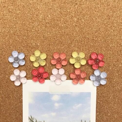 10pcs Daisy Push Pin Cute Thumbtacks Cork Board Photo Thumb Tack Decor PushPins Nails Bulletin Board Pin Office Binding Supplies