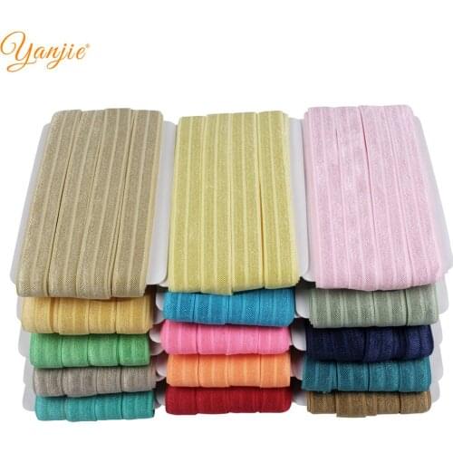 10 yards/lot 67 colors 2020 New Arrival 5/8" 15mm Solid Foe Elastic For Hair Tie Headband Women Handmade DIY Hair Accessories