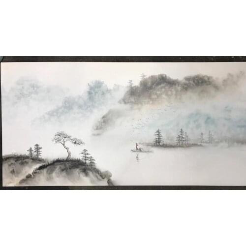 100% Hand Painted Modern Chinese Landscape Oil Painting on Canvas Abstract Canvas Painting Wall art Picture for Home Decoration