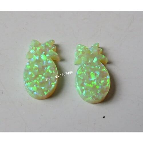 20pc/lot 8x14mm Pineapple Opal Synthetic Fruit Pineapple Opal Ananas Tropical Opal for Necklace
