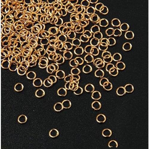 200Pcs 4mm 5mm 6mm 8mm 9mm 10mm Open Jump Rings Stainless Steel O Ring Connectors Bulks for DIY Craft Jewelry Making Findings