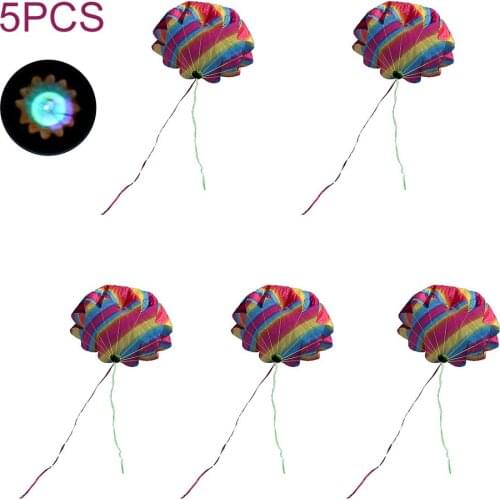 5pcs Kids Flying Toddle Educational Adults Parachute Toy Hand Throw Children Free Flight Play Game Gift Sports Boys Girls