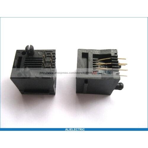 50 Pcs RJ11 Modular Network PCB Jack Connector 5222 6P6C