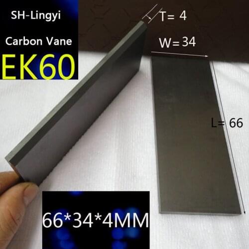 66x34x4mm EK60 Carbon Vane for Orion Vacuum Pumps KRX3 / KRS3 / KRF15 / CBF1515 / CBX15 , Carbon blades for Orion Vane Pumps