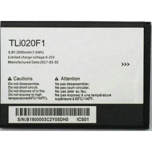 New 2000mAh TLI020F1 Battery for Alcatel One Touch Pop 2 5042d C7 7040 OT-7040 OT-7040D 5010 5010D OT5010 OT5010D phone