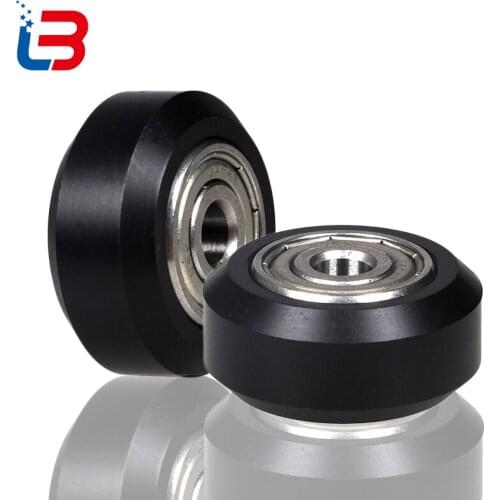 Tronxy printer accessories D-type pulley 3D PRINTER part plastic wheel with bearings 5pcs/lot