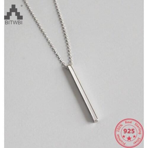 Fashion 925 Sterling Silver Necklace Pendant Simple Geometric Square Silver Gifts for Women Chains Cute Romantic Silver Jewelry