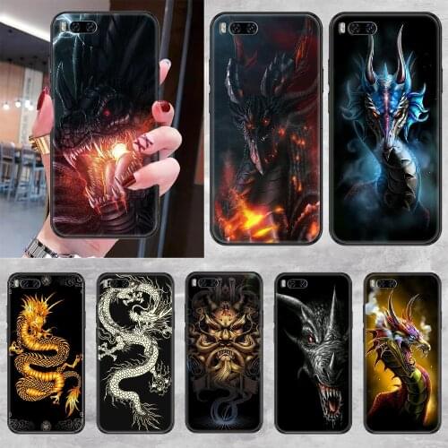 Animal Dragon Phone case For Xiaomi Mi Max Note 3 A2 A3 8 9 9T 10 Lite Pro Ultra black pretty cell cover luxury waterproof