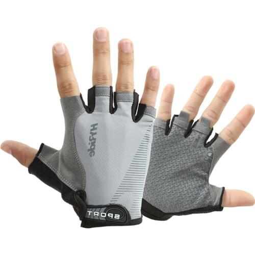 Breathable Anti Slip Half Finger Cycling Gloves Men Women Sports Bicycle MTB Road Bike Elastic Ice Silk UV Sun Protection Gloves