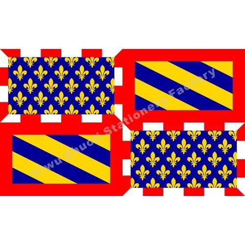 France Burchy of Bur gund Flag 150X90cm (3x5FT) 120g 100D Polyester Double Stitched High Quality Banner Free Shipping