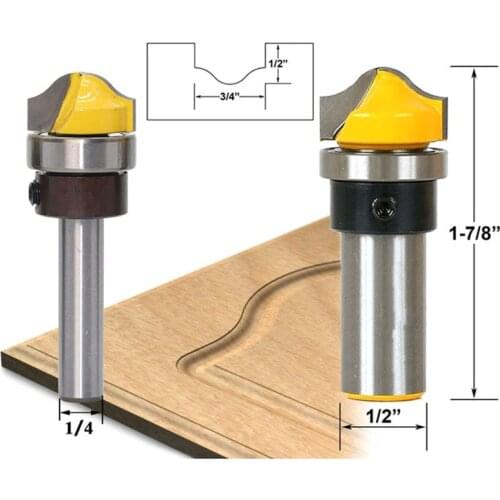1/2" 1/4" 8mm Shank Faux Panel Ogee Woodworking Router Bit Carbide Tenon Cutter Woodworking Tools M7DA