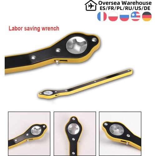 Auto Labor-saving jack ratchet wrench Scissor Jack Garage Tire Wheel Lug Wrench Handle labor-saving wrench Phillips wrench