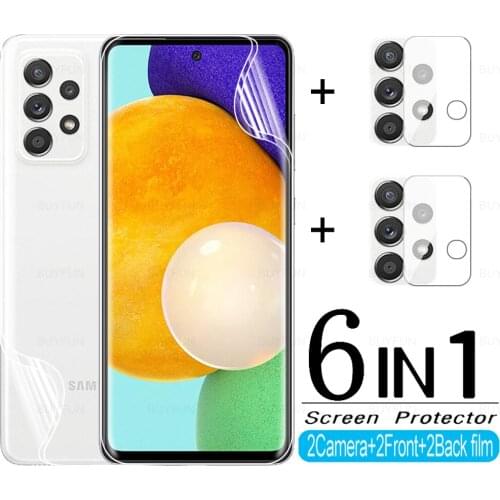6in1 Hydrogel Film For Samsung A52 A 52 52 HD Film For Samsung Galaxy A 52 A32 A42 A72 4G 5G Screen Camera Lens Protective Film